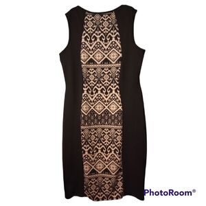 Sleeveless body con mid length dress